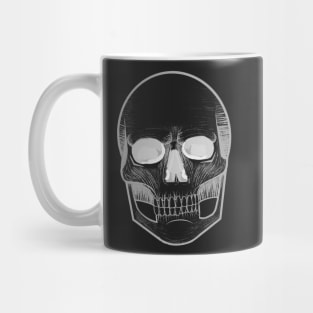 Grungy Goth Skull (White) Mug